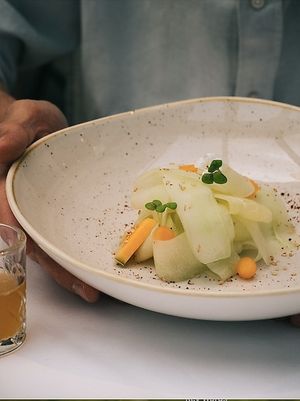 Vegetarian-Vegan fine dining Restaurant based on organic products. at Paradiso Pure Living Vegan Hotel in Kastelruth