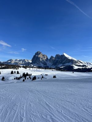 view from slopes   at Paradiso Pure Living Vegan Hotel in Kastelruth