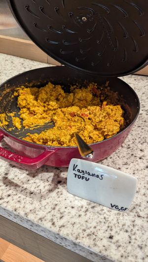 Tofu at breakfast at Paradiso Pure Living Vegan Hotel in Kastelruth