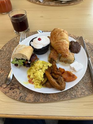 Breakfast from the buffet. 100% vegan!!! at Paradiso Pure Living Vegan Hotel in Kastelruth
