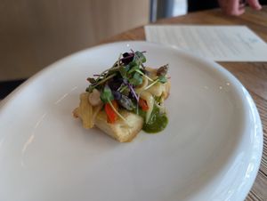 Focaccia starter at Paradiso Pure Living Vegan Hotel in Kastelruth