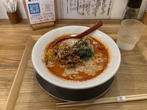 Vegan tantanmen  at Menya Shichisai in Tokyo