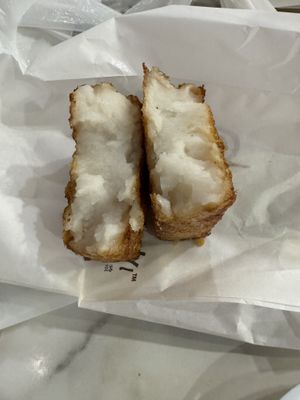 Fried Salted Bun (inside)  at Shou Yi Fried Fritters in Central Singapore