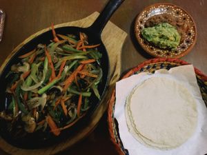 Fajitas veganas  at Colores Y Sabores in Cozumel