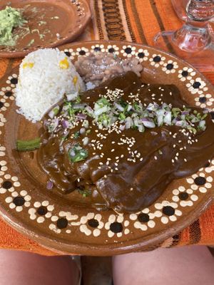 Mole enchiladas veggie   at Colores Y Sabores in Cozumel