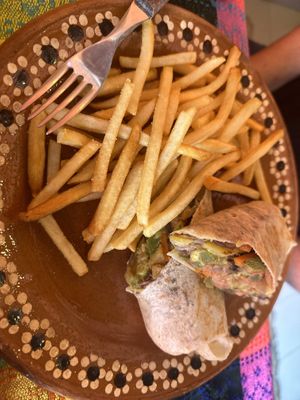 Vegan burrito  #Veganuary at Colores Y Sabores in Cozumel