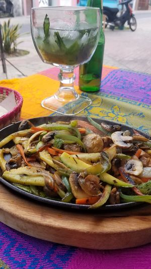 Vegan fajitas  at Colores Y Sabores in Cozumel