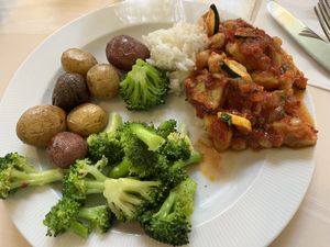 Hot lunch plate!   at Walt Disney World - Crystal Palace in Lake Buena Vista