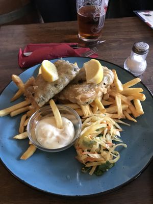 Vegan Fish & Chips at The Kings Arms in Nuremberg