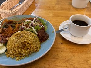 Nasi Lemak. Sorry I forgot to take a photo right away 😬   at Organic Freshmart and Restaurant in Subang Jaya