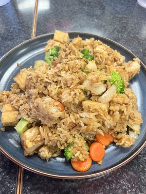 Vegan fried rice with tofu  at Thian's Thai Fusion in Ocean Shores