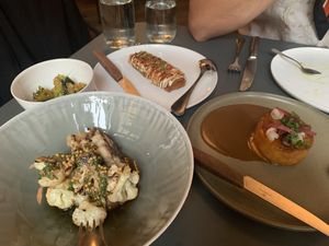 vegan 4 course menu (that’s 3) - very delicious  at Neue Taverne in Zurich