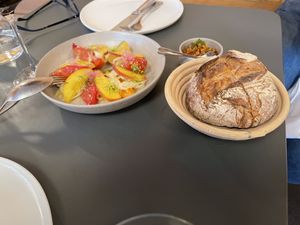 Serving to share with partner   at Neue Taverne in Zurich