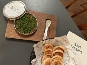 Vegan caviar  at Neue Taverne in Zurich