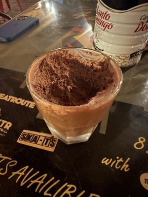 Vegan Chocolate mousse   at Lagoonies Bistro & Bar in Cole Bay