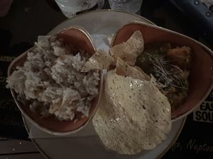 Red lentil curry   at Lagoonies Bistro & Bar in Cole Bay