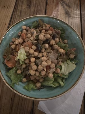 Chickpea salad   at Lagoonies Bistro & Bar in Cole Bay