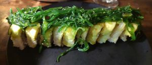 Vegan sushi roll at Hamachi in Cartagena