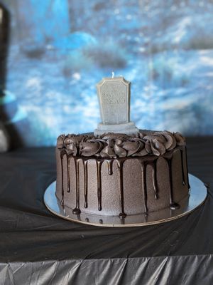 View from the decorated side (plus my own candle) at The Cake People in Keilor Park
