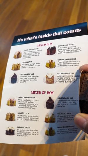 Cake descriptions at The Cake People in Keilor Park