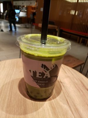 Matcha tapioca drink at Alfred Tea Room in Nagoya