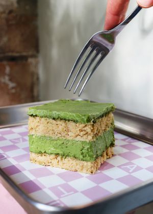 Vegan Matcha Tiramisu at Matcha Gracias in Barcelona