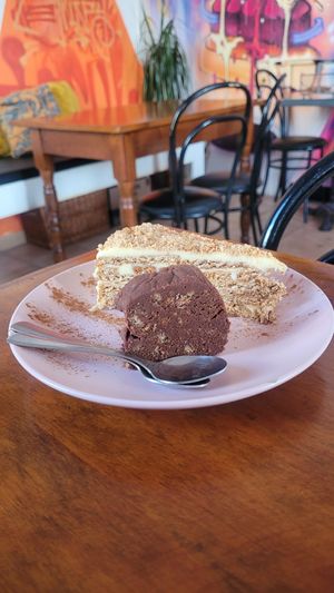 traditional "salamicake" at Vegan Box in Faro
