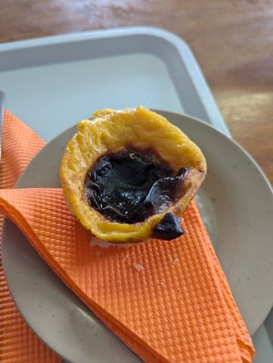 Pastel de nata (did not taste good) at Vegan Box in Faro