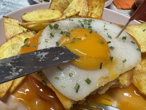 That ‘egg’ yolk...  at Vegan Box in Faro