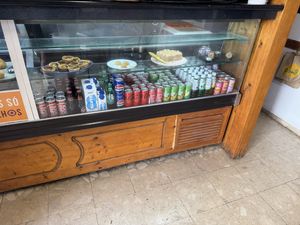 Counter cakes and drinks  at Vegan Box in Faro