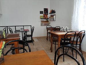 The 2nd floor dining area. at Vegan Box in Faro