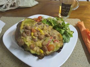 Batata with veggies at Vegan Box in Faro