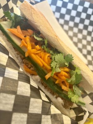 Vegepate banh mi sandwich   at Café Pékoe in Quebec