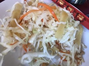 Salad with fresh ginger  at Golden Chopsticks in Wheeling