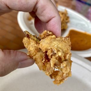 Onion pakora is crispy and not oily at Saivam in Anaheim
