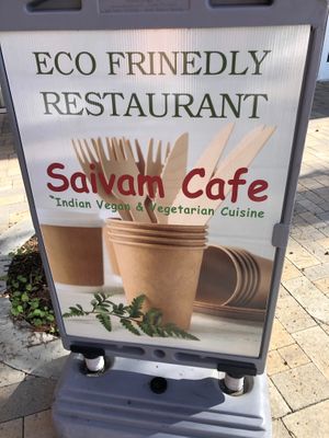 Eco friendly, owner assured misspelling I getting fixed haha at Saivam in Anaheim