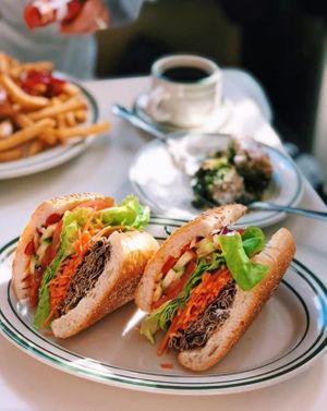 Vegan yuba vegetalian hero  at Golden Diner in New York City