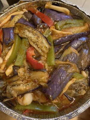 Eggplant  at Amitabha Vegan in Fresh Meadows