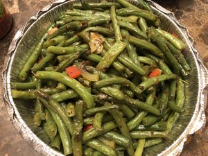 String bean  at Amitabha Vegan in Fresh Meadows