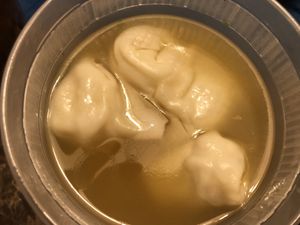 Wonton soup at Amitabha Vegan in Fresh Meadows