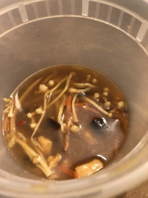 Hot sour soup  at Amitabha Vegan in Fresh Meadows