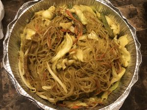 Singaporean rice noodle  at Amitabha Vegan in Fresh Meadows