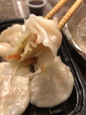Vegan dumpling  at Amitabha Vegan in Fresh Meadows