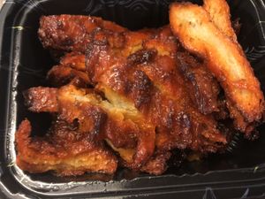 Vegan roasted pork at Amitabha Vegan in Fresh Meadows