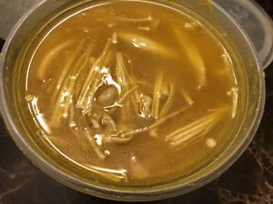 Pumpkin soup  at Amitabha Vegan in Fresh Meadows