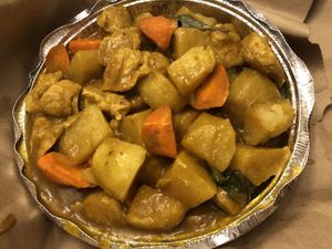 Vegan chicken curry  at Amitabha Vegan in Fresh Meadows