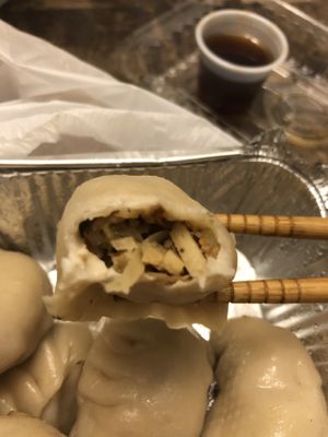 Vegan dumpling  at Amitabha Vegan in Fresh Meadows