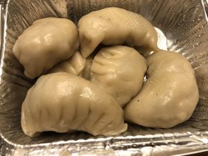 Vegan dumpling at Amitabha Vegan in Fresh Meadows