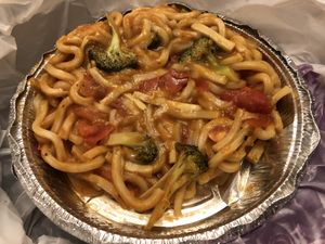 Tomato udon  at Amitabha Vegan in Fresh Meadows