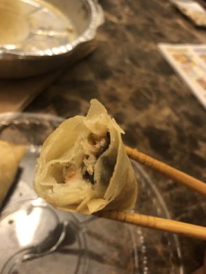 Spring roll  at Amitabha Vegan in Fresh Meadows